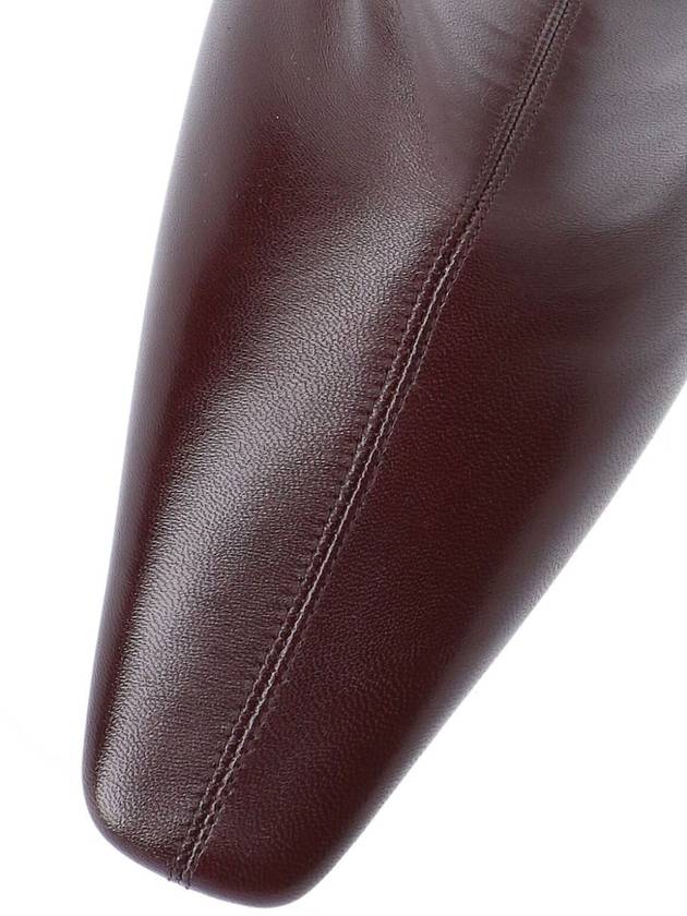 Jill Leather Ankle Boots Marron Glace - SAINT LAURENT - BALAAN 6