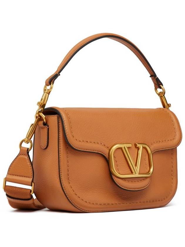 Alltime Soft Grain Calfskin Shoulder Bag Brown - VALENTINO - BALAAN 3