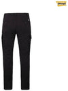 Men's Stretch Satin Lens Wappen Cargo Pants Black - CP COMPANY - BALAAN.