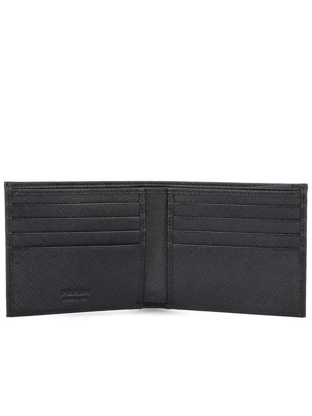 Triangle Logo Re-Nylon Half Wallet Black - PRADA - BALAAN 5