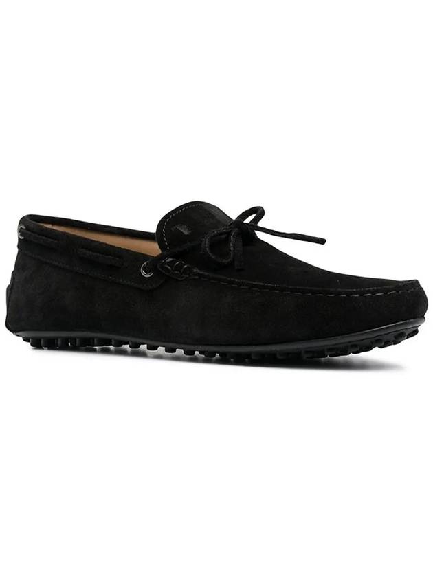 Men's City Gommino Suede Driving Shoes Black - TOD'S - BALAAN 4