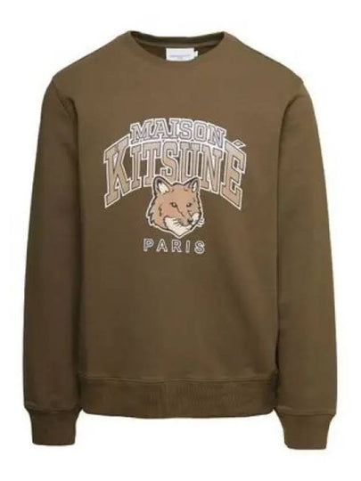 Campus Fox Regular Sweatshirt Khaki - MAISON KITSUNE - BALAAN 2