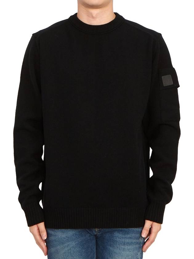 Metropolis Merino Wool Knit Top Black - CP COMPANY - BALAAN 2