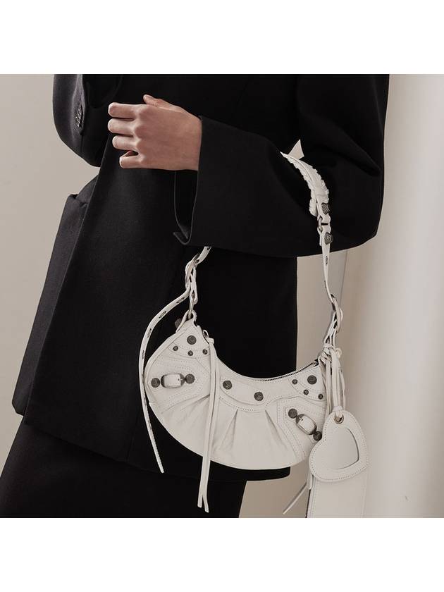 Le Cagole XS Lambskin Shoulder Bag White - BALENCIAGA - BALAAN 7