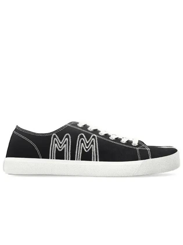 MM Tabi Canvas Low Top Sneakers Black - MAISON MARGIELA - BALAAN 1