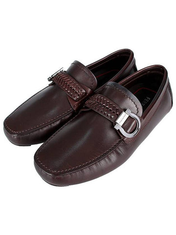 Gancini Ornament Driving Shoes Brown - SALVATORE FERRAGAMO - BALAAN 1