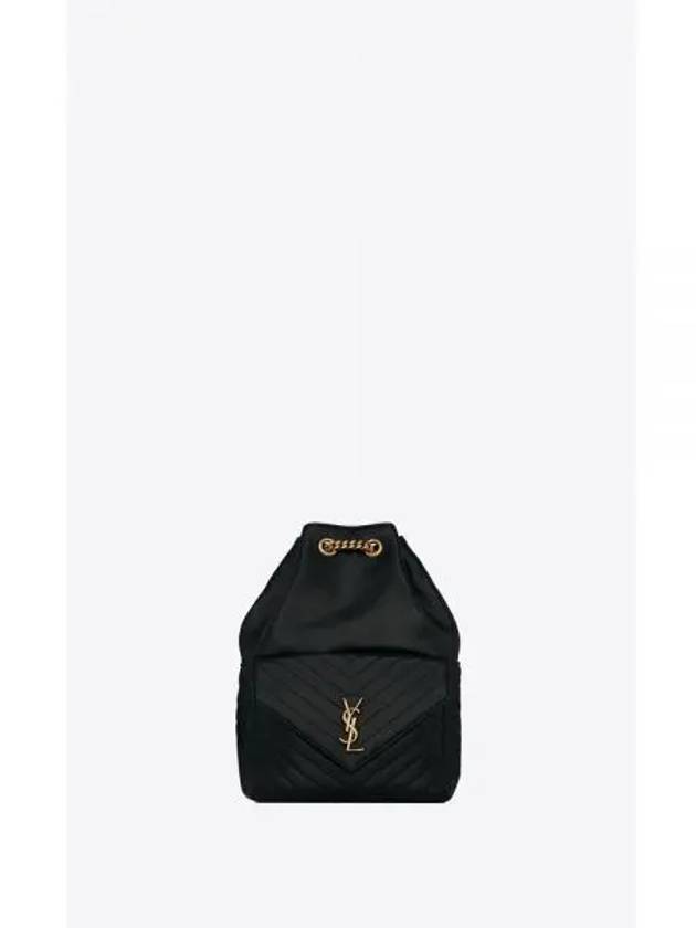 Quilting Pocket Drawstring Backpack Black - SAINT LAURENT - BALAAN 2