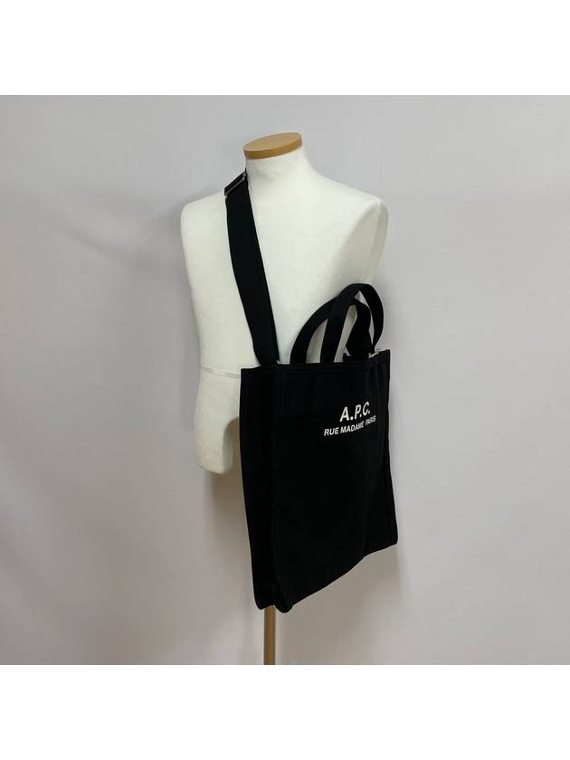 Recovery Logo Printing Cotton Tote Bag Black - A.P.C. - BALAAN 4