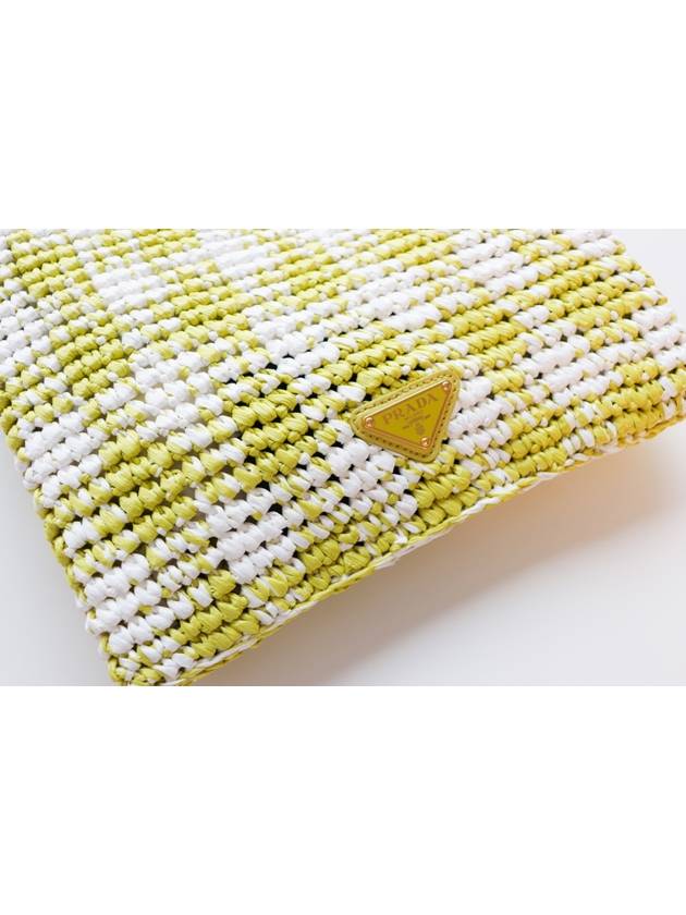 Crochet Tote Bag Yellow - PRADA - BALAAN 8