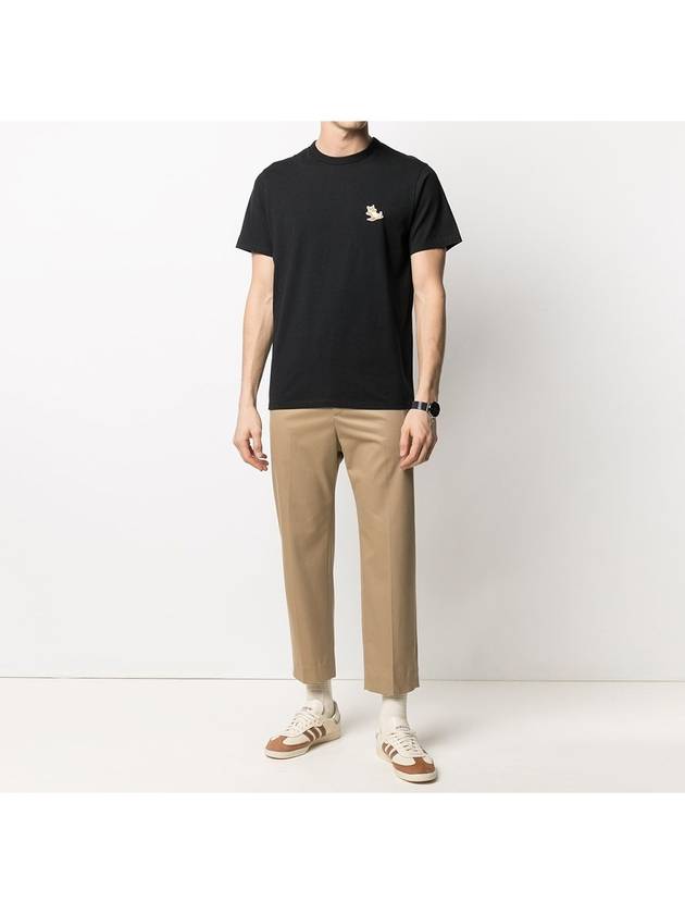 Chillax Fox Patch Classic Short Sleeve T-Shirt Black - MAISON KITSUNE - BALAAN 7