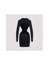 Cut Out Long Sleeved Midi Dress Black - BALENCIAGA - BALAAN 5