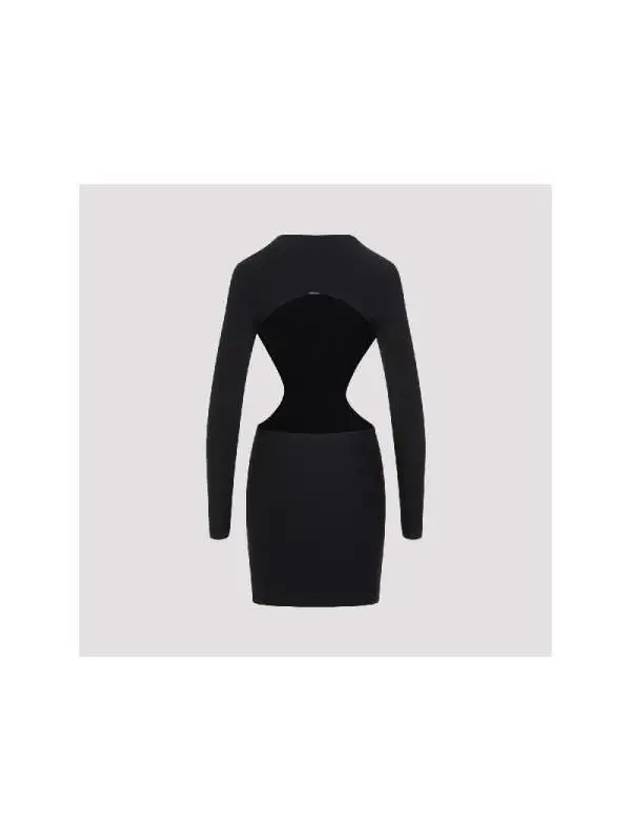 Cut Out Long Sleeved Midi Dress Black - BALENCIAGA - BALAAN 5