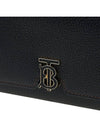 TB Logo Grainy Leather Continental Long Wallet Black - BURBERRY - BALAAN 7