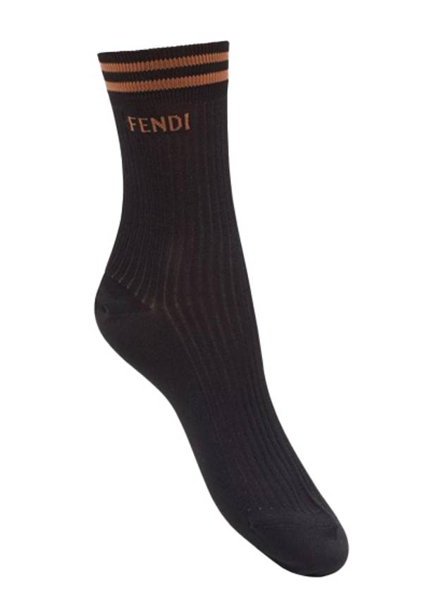 Cotton Socks Black - FENDI - BALAAN 2