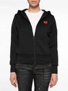 Red heart logo patch hooded zipup P1T1711 - COMME DES GARCONS - BALAAN 7