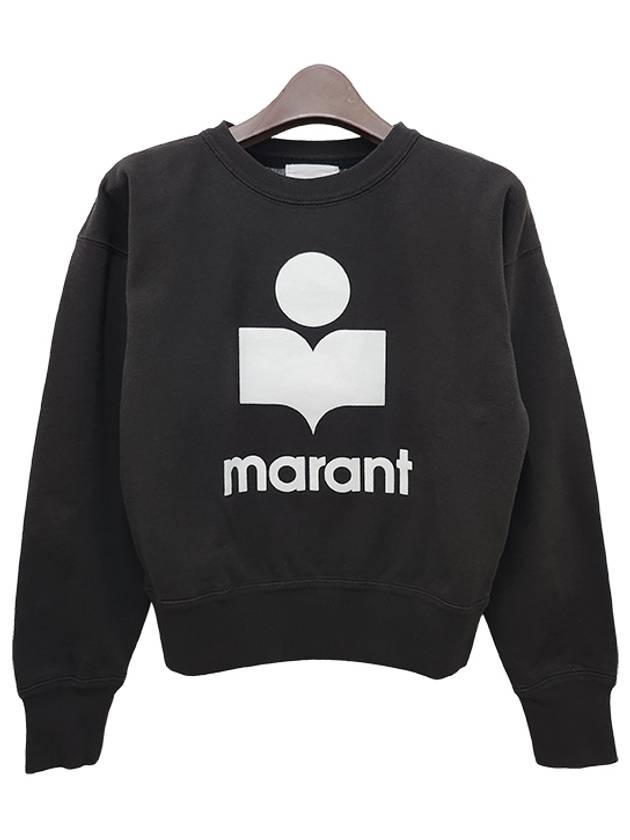 Mobyli Logo Sweatshirt Black - ISABEL MARANT ETOILE - BALAAN 3