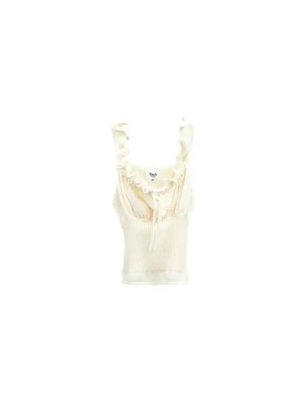 TACH AIKEN Ruffle Sleeveless Knit Top Ivory - ETC - BALAAN 1