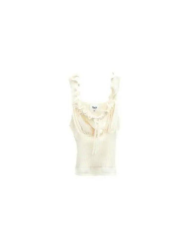 TACH AIKEN Ruffle Sleeveless Knit Top Ivory - ETC - BALAAN 1