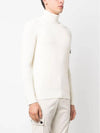 Men's Logo Patch Turtleneck White - STONE ISLAND - BALAAN 4