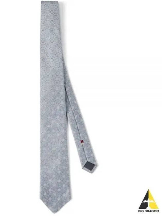 Silk Jacquard Tie Grey - BRUNELLO CUCINELLI - BALAAN 2