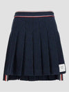 University Striped Mini Pleated Skirt Navy - THOM BROWNE - BALAAN 4