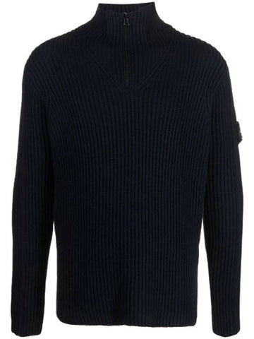 Ribbed Knit Wool Sweater 7715516C2 - STONE ISLAND - BALAAN 1