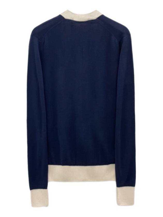 Baby Fox Bicolor Classic Cardigan Navy - MAISON KITSUNE - BALAAN 3