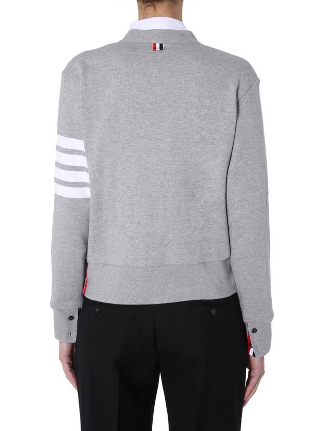 CARDIGAN SCOLLO A V - THOM BROWNE - BALAAN 5