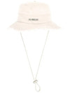 Artichaut Frayed Expedition Bucket Hat Off White - JACQUEMUS - BALAAN 4