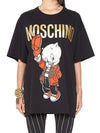 Women's Porky Pig embroidery patch shortsleeved tshirt A07791040 15 - MOSCHINO - BALAAN 9