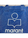 Yenky Embroidered Logo Shopper Tote Bag Blue - ISABEL MARANT - BALAAN 5