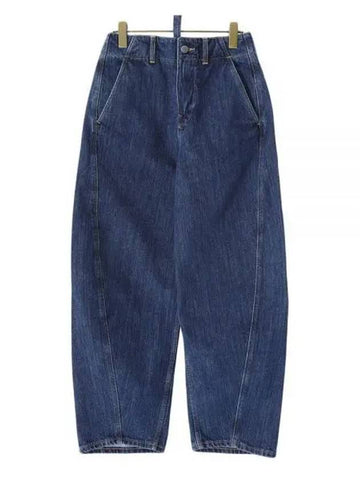 Women s Volume Denim Pants Indigo AKERMAN SNW 895 - STUDIO NICHOLSON - BALAAN 1