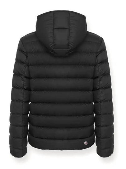 Le Logo Patch Hooded Down Jacket Dark Gray - COLMAR - BALAAN 2