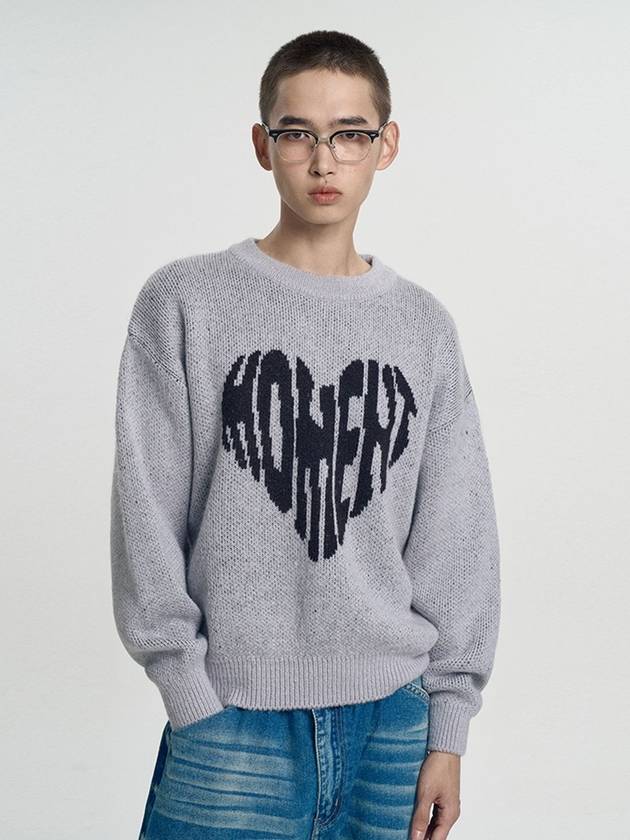 Moment heart knit light gray - MOO - BALAAN 1