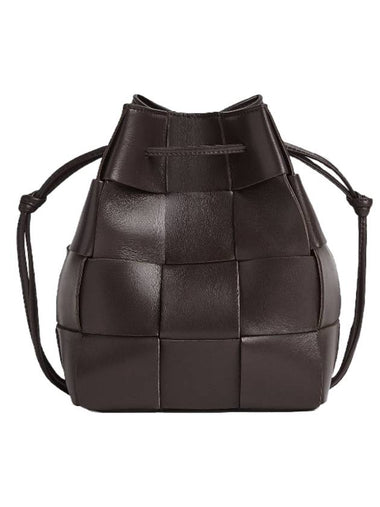 Intrecciato Cassette Small Bucket Bag Fondente - BOTTEGA VENETA - BALAAN 1