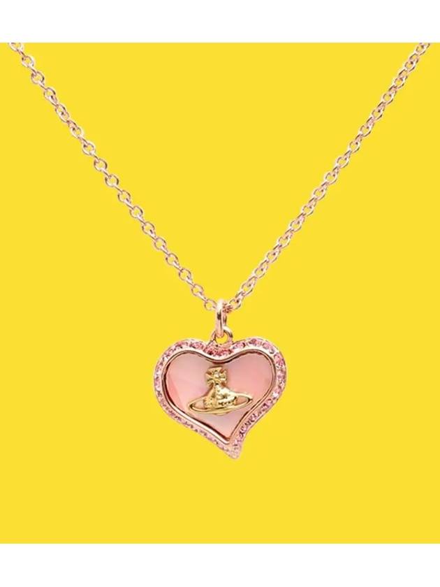 Petra Heart Logo Necklace Rose - VIVIENNE WESTWOOD - BALAAN 9