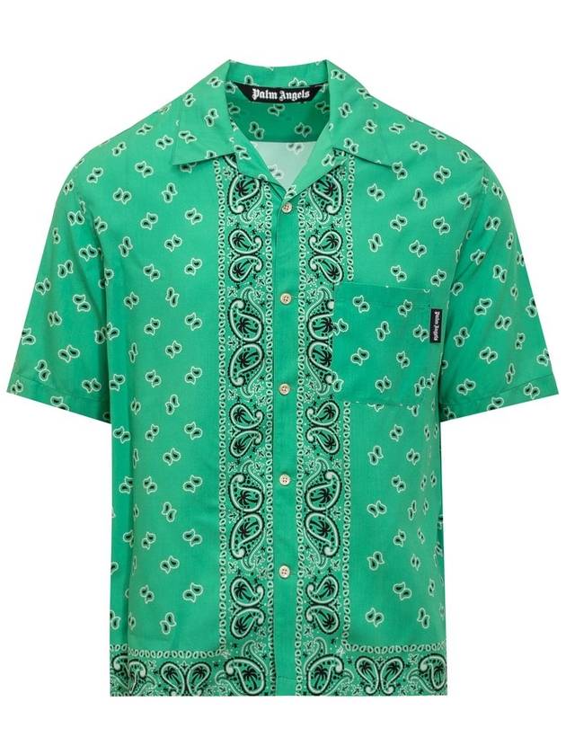 Long Sleeve Shirt PMGG005S24FAB006 5555 GREEN - PALM ANGELS - BALAAN 2