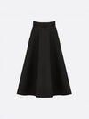 Signature Wool Silk Midi A-line Skirt Black - DIOR - BALAAN 2