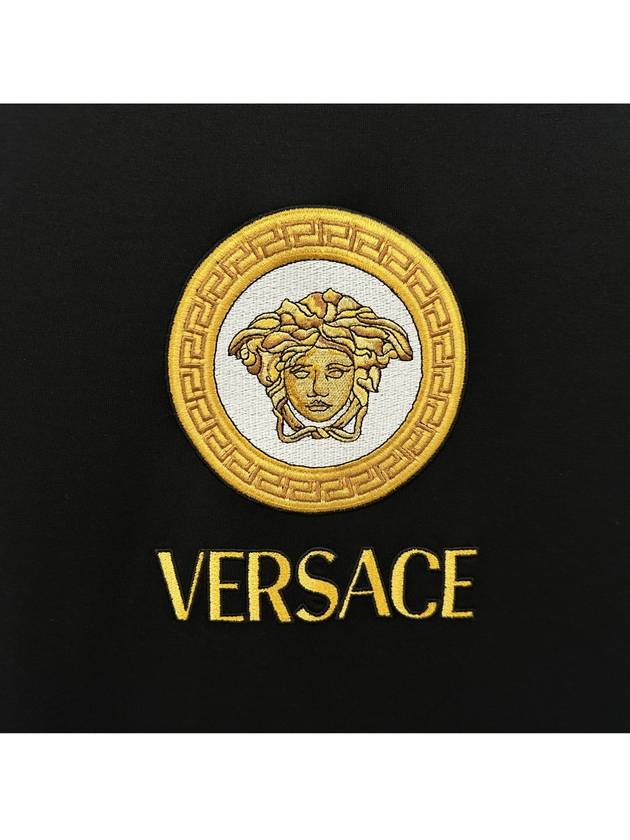 Embroidered Medusa Short Sleeve T-Shirt Black - VERSACE - BALAAN 5