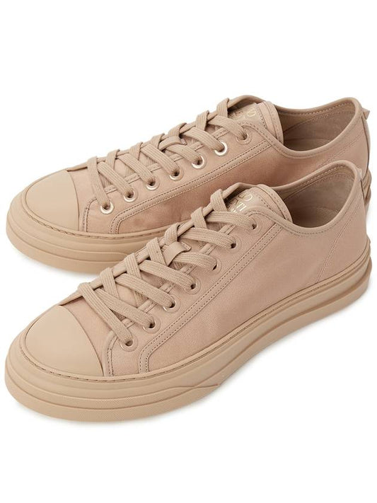 Rose CANNELLE Leather Low Top Sneakers 2Y0S0H02UAKGF9 B0560956384 - VALENTINO - BALAAN.