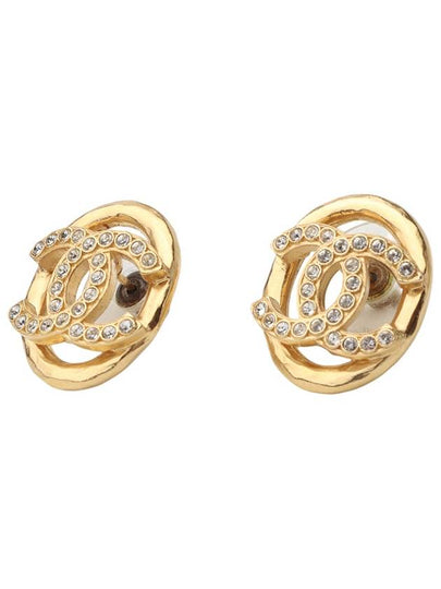 AB8945 CC logo crystal oval earrings 33778 2 - CHANEL - BALAAN 2