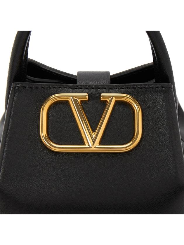 V logo signature mini bucket bag black - VALENTINO - BALAAN 9