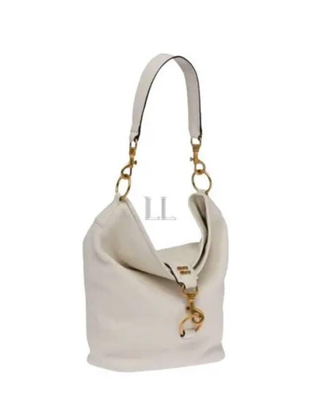 Snap Hook Leather Shoulder Bag White - MIU MIU - BALAAN 2