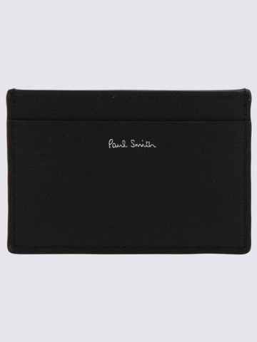 Men's Balloon Print Leather Card Wallet Black - PAUL SMITH - BALAAN 1