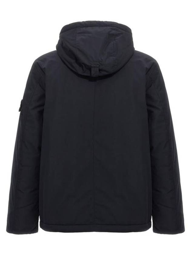 Techno Fabric Hooded Jacket Navy - STONE ISLAND - BALAAN 3