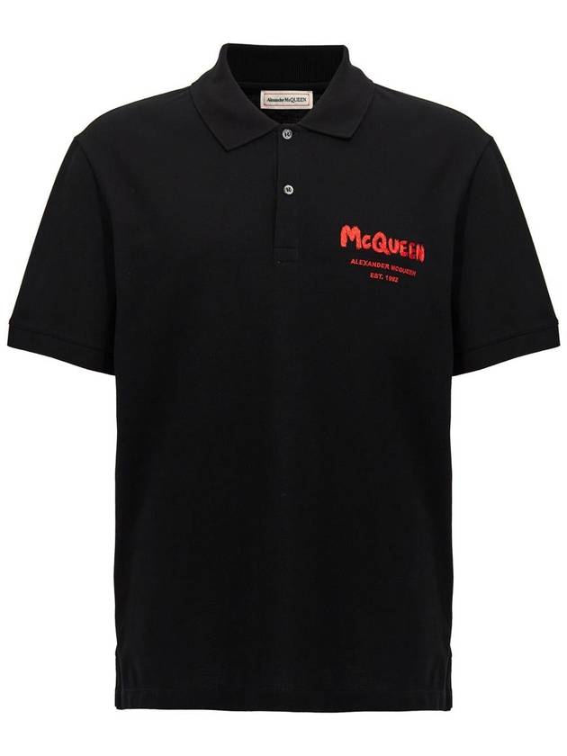 Polo T-Shirt 662551QXAAK0509 Black - ALEXANDER MCQUEEN - BALAAN 2