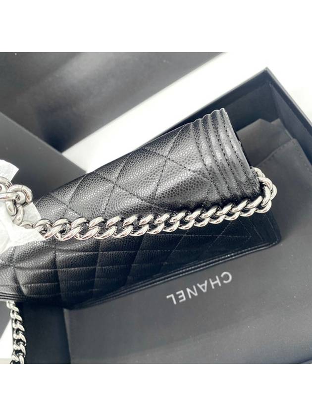 Boy  Cossbody Bag Grained Calfskin Ruthenium Black - CHANEL - BALAAN 10