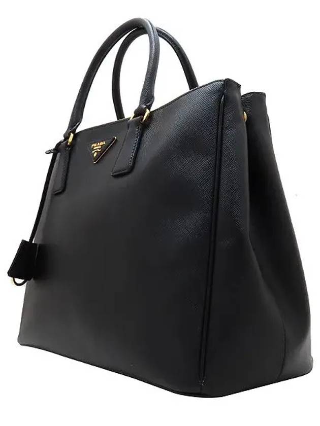 BN1786 Black SAFFIANO LUX triangle gold logo tote bag - PRADA - BALAAN 3