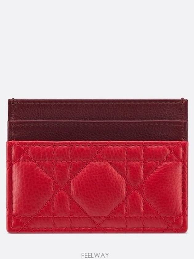 Caro Freesia Calfskin Card Wallet Red - DIOR - BALAAN 5