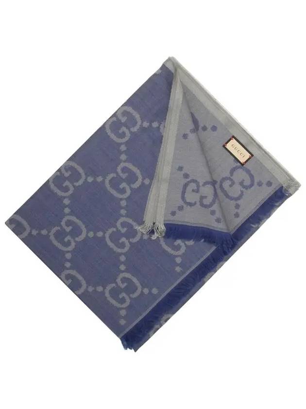 GG Memory Scarf 7551344GAG1 4163 NAVY LIGHT GRAY B0170427402 - GUCCI - BALAAN 2